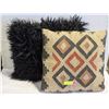 Image 1 : LARGE SHEEPSKIN THROW CUSHION &