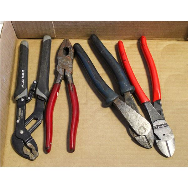 KNIPEX AND KLEIN TOOLS SIDE CUTTERS WITH 2 PLIERS