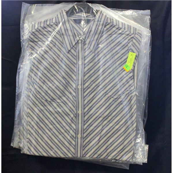 6 NEW STRIPED WOMENS BUTTON UP SHIRTS SIZE 13/14