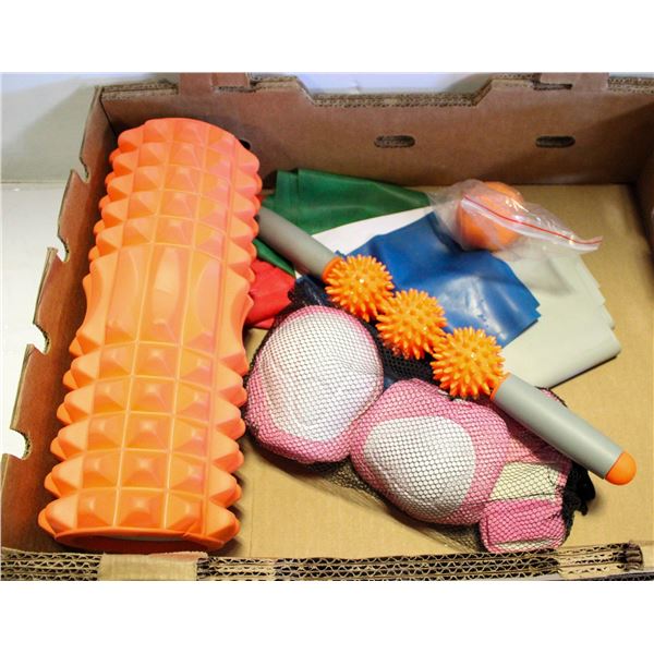 FLAT OF EXERCISE EQUIPMENT