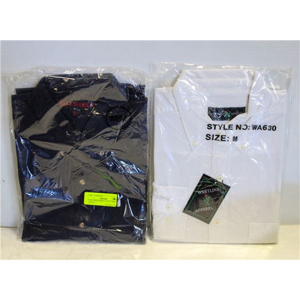 NEW MEN'S SHIRTS 1NAVY 1WHITE SIZE M
