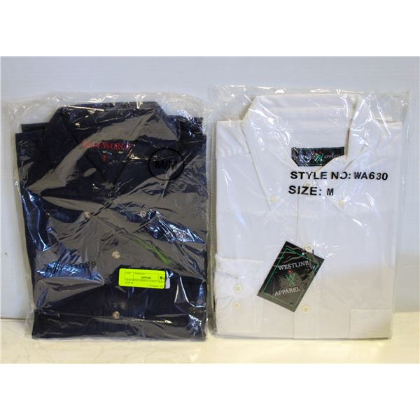 NEW MEN'S SHIRTS 1NAVY 1WHITE SIZE M
