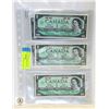 Image 1 : 6 UNC CANADIAN 1967 ONE DOLLAR BILLS, 2 1973 CANAD
