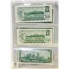 Image 2 : 6 UNC CANADIAN 1967 ONE DOLLAR BILLS, 2 1973 CANAD