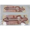 Image 1 : 2 1986 CANADIAN TWO DOLLAR BILLS