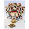 Image 1 : WOODEN BALINESE MASK APPROX 8" X 10"