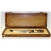 Image 1 : LARGE BRASS ENCRUSTED HANDLE HUNTING KNIFE