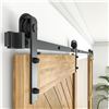 Image 2 : BRAND NEW WINSOON DOUBLE BARN DOOR HARDWARE KIT