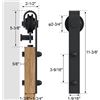 Image 4 : BRAND NEW WINSOON DOUBLE BARN DOOR HARDWARE KIT