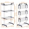 Image 2 : NEW WITH BOX HOMIDEC CLOTHES DRYING RACK W/WHEELS