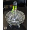 Image 1 : PINWHEEL CRYSTAL LIDDED CANDY DISH