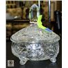 Image 1 : PINWHEEL CRYSTAL LIDDED CANDY DISH
