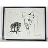 Image 1 : THE GREAT BUFFALO FRAMED ART ON BOARD