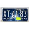 Image 1 : VINTAGE ALBERTA LICENSE PLATE 1972