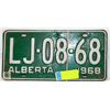 Image 1 : VINTAGE ALBERTA LICENSE PLATE 1968