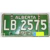 Image 1 : VINTAGE ALBERTA LICENSE PLATE 1962