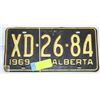 Image 1 : VINTAGE ALBERTA LICENSE PLATE 1969