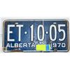 Image 1 : VINTAGE ALBERTA LICENSE PLATE 1970