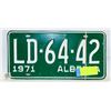 Image 1 : VINTAGE ALBERTA LICENSE PLATE 1971