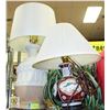 Image 1 : HANDPAINTED LAMP WITH SHADE + CERAMIC