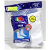 Image 1 : WHITE CREW SOCKS 6-12 SIZE 6-PACK FRUIT