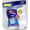 Image 1 : WHITE CREW SOCKS 6-12 SIZE 6-PACK FRUIT