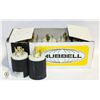 Image 1 : BOX OF 10 HUBBELL TWIST LOCK PLUG MODEL 2311
