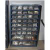 Image 1 : 38 DRAWER STORAGE CABINET WITH CONTENTS