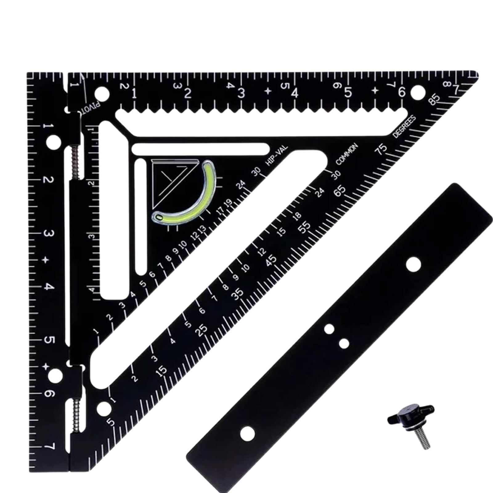 NEW HOLE RULER RAFTER SQUARE + TRIANGLE SQUARE