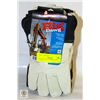 Image 1 : 6 PAIRS NEW LEATHER WORK GLOVES