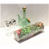 Image 1 : NEW WINE TUBE AND VINTAGE GREEN GLASS