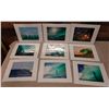 Image 1 : Qty 9 Matted Surf Photographic Art Prints, Misc Designs, by Zak Noyle 14" x 11"
