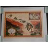 Image 2 : Map of the Sandwich Isles Giclee on Canvas by Blaise Domino 1988, Unframed 24" X 16.5"