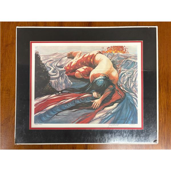 Pele Moe by Janet Stewart, Original Signature, Ltd. Ed. Lithograph 16.5”x12.5”