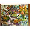 Image 1 : Mountain Stream & Tropical Foliage by Peggy Chun, Art Print on Poster Paper 26" x 21"