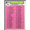 Image 1 : 1979 TOPPS CHECKLIST