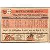 Image 2 : 1981 TOPPS JACK MORRIS (HOF)
