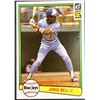 Image 1 : 1982 DONRUSS GEORGE BELL ROOKIE CARD
