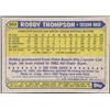 Image 2 : 1987 TOPPS ROBBY THOMPSON ROOKIE CARD