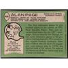 Image 2 : 1978 TOPPS ALAN PAGE (HOF)