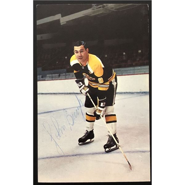1960's JOHNNY BUCYK (HOF) J.D. McCARTHY POSTCARD - SIGNED