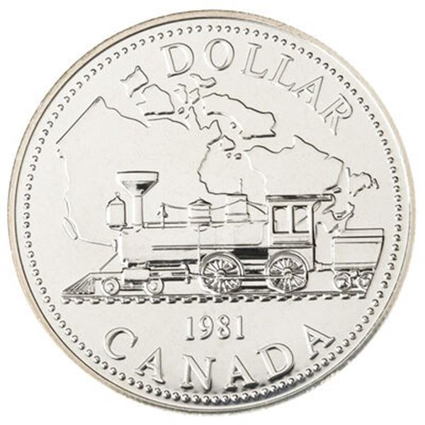 1981 $1 TRANS-CANADA CENTENNIAL - SILVER DOLLAR B.U.