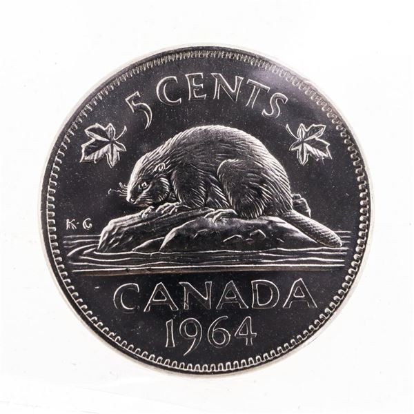 Canada 1964 Five Cents MS65 ICCS