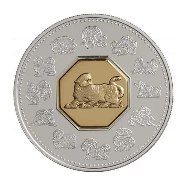 1998 $15 Year of the Tiger - Sterling Silver Coin -Scarce