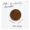 Image 1 : 1943 Canada Five cents TOMBAC MS64