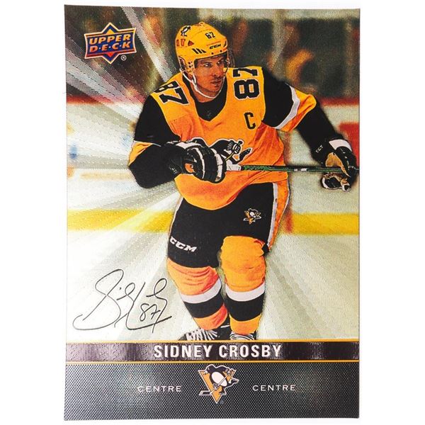 2019-20 Sidney Crosby Tim Hortons Canada Card #87, 23kt Gold Overlay, Plate Signature