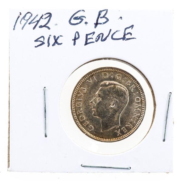 1942 Great Britain Six Pence