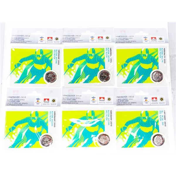 Lot 6 RCM Vancouver 2010 Olympics 25 Cent coin - Alpine Skiing, Scarce