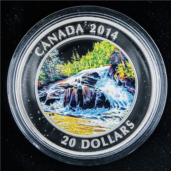 RCM 2014 Fine Pure Silver $20 River Rapids Coin