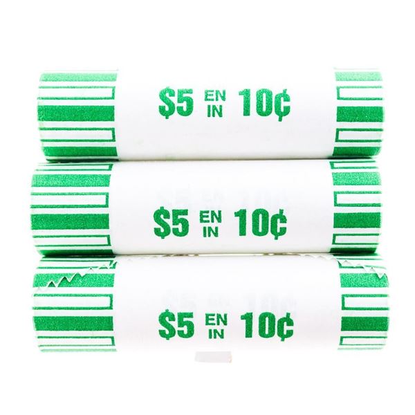 Lot 3 Rolls Canada 2018 Ten Cents $15.00 Face